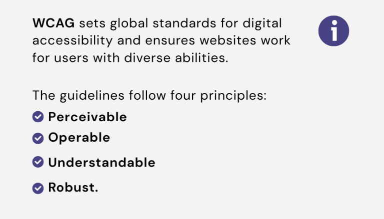 WCAG, or Web Content Accessibility Guidelines, sets global standards for making digital content accessible to everyone. Created by the W3C, it ensures websites work for users with diverse abilities. The guidelines follow four principles: Perceivable, Operable, Understandable, and Robust.