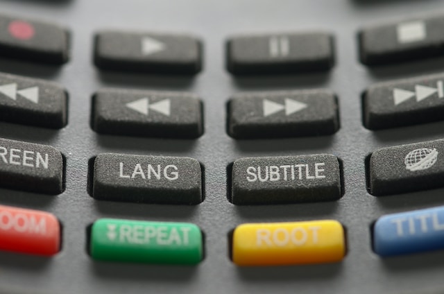 Subtitle key on a remote control